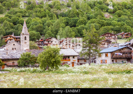 Bonneval-sur-Arc village, Parc National de la Vanoise, Savoie, Rhône-Alpes, France Stock Photo