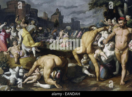 Cornelis Cornelisz van Haarlem  The Massacre of the Innocents Stock Photo