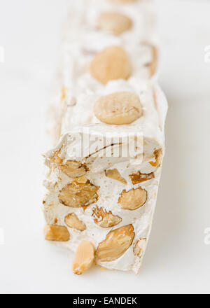 torrone nougat with almonds from Sardegna Stock Photo