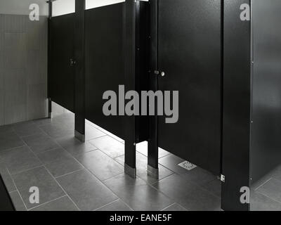 Toilet Stalls In Bathroom Stock Photo