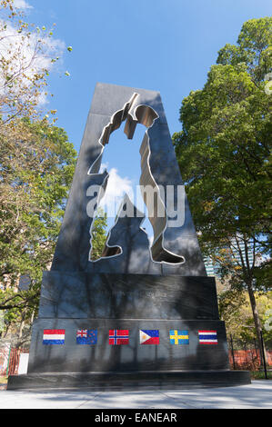 Korean war memorial the Universal Soldier in Battery Park, Manhattan, New York, USA Stock Photo