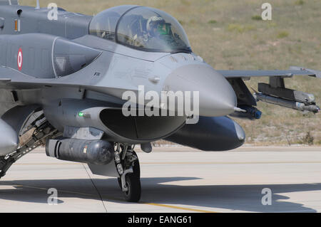 A Turkish Air Force F-16D Block 50+ at Konya Air Base, Turkey. Stock Photo