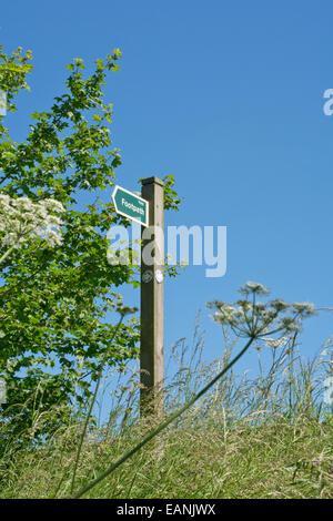 Suffolk County Council footpath sign Stock Photo