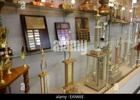 Trophy case in hallway of Christian School Stock Photo - Alamy