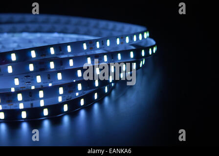 Led stripe is isolated on the black background Stock Photo