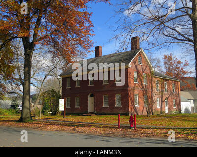 Deerfield, Massachusetts, Historic Deerfield, Old Deerfield, Stebbins Houe, first brick house, 1799. Stock Photo