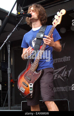 Rock on the Range 2014, eighth year  Featuring: Truckfighters Where: Columbus, Illinois, United States When: 16 May 2014 Stock Photo