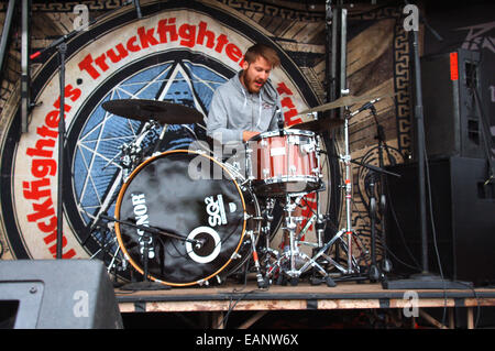 Rock on the Range 2014, eighth year  Featuring: Truckfighters Where: Columbus, Illinois, United States When: 16 May 2014 Stock Photo