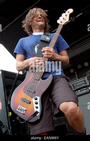 Rock on the Range 2014, eighth year  Featuring: Truckfighters Where: Columbus, Illinois, United States When: 16 May 2014 Stock Photo