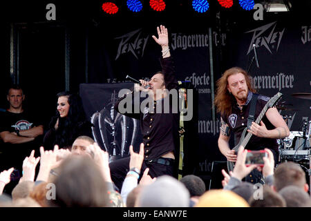 Rock on the Range 2014, eighth year  Featuring: Lacuna Coil Where: Columbus, Illinois, United States When: 16 May 2014 Stock Photo