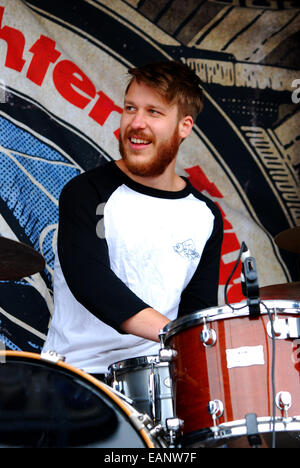 Rock on the Range 2014, eighth year  Featuring: Truckfighters Where: Columbus, Illinois, United States When: 16 May 2014 Stock Photo