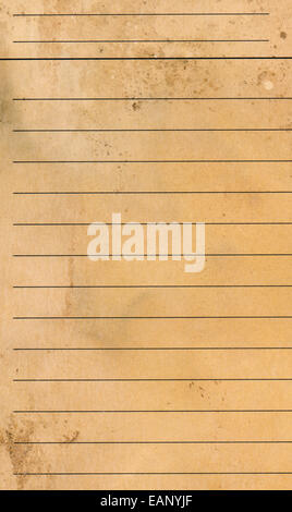 old grunge Blank yellow lined paper sheet background or textured Stock Photo