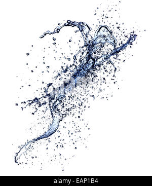3d water splash isolated on white background Stock Photo - Alamy