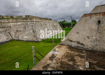 Fort Marlborough, a 18th English century fort located in Bengkulu City, Sumatra. Stock Photo