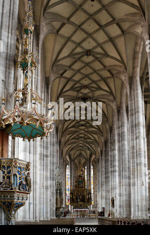 Interior St Georges Church Nordlingen Germany Stock Photo