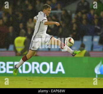 Vigo, Galicia, Spain. 18th Nov, 2014. International football friendly. Germany's Max Kruse controls the ball during the international friendly football match, Spain versus Germany at the Estadio Balaidos in Vigo, Spain, 18 November 2014. Credit:  Action Plus Sports/Alamy Live News Stock Photo