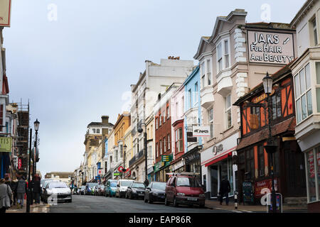 Looking up Union Street Ryde Isle of Wight Stock Photo