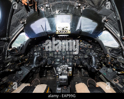 the cockpit of a 1960s vintage RAF Vulcan V-bomber Stock Photo - Alamy