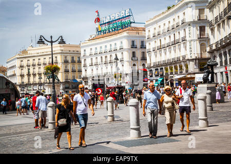 Madrid city centre, Puerta del Sol Stock Photo