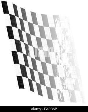 A racing chequered flag faded with a heavy grunge FX Stock Photo