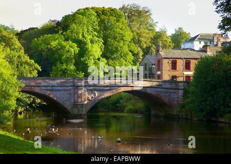 St Lawrence's Bridge over the River Eden. Appleby-in-Westmorland, Cumbria, England, United Kingdom. Stock Photo