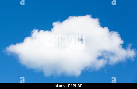 One white cloud on blue sky , Finland Stock Photo