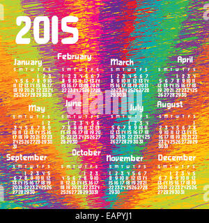 Calendar 2015 Stock Photo