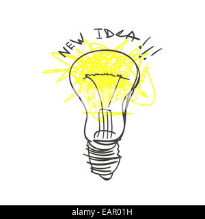 Hand-drawn idea illustration. Vector Stock Photo