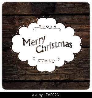 Merry Christmas VIntage Label Design. Vector Stock Photo