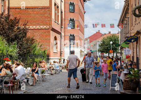 Street scene, Haga Nygata, Gothenburg, Sweden Stock Photo