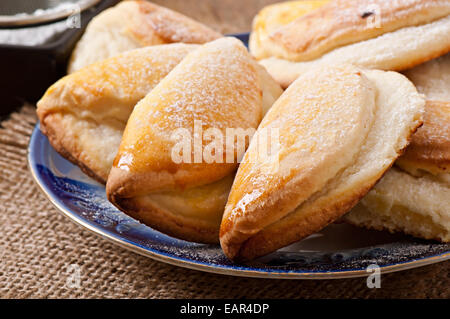 Cookies with cottage cheese sprinkled with powdered sugar Stock Photo