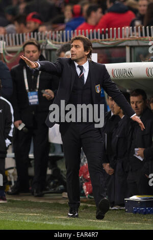 Genova, Italy. 18th Nov, 2014. Antonio Conte (ITA) Football/Soccer : International Friendly match between Italy 1-0 Albania at Stadio Luigi Ferraris in Genova, Italy . © Maurizio Borsari/AFLO/Alamy Live News Stock Photo