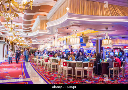 The interior of Encore Hotel and casino in Las Vegas Stock Photo