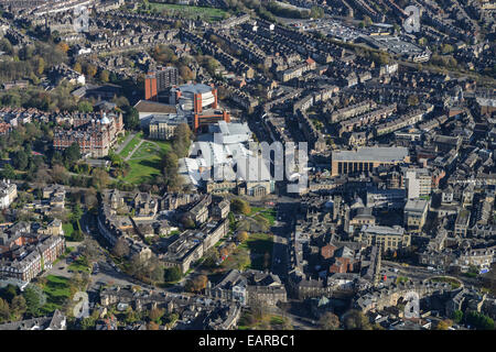 An aerial view of the centre of the Yorkshire spa town of Harrogate Stock Photo