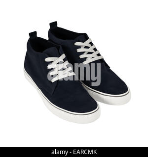 A pair of casual style sneakers isolated on white background. Clipping path included. Stock Photo