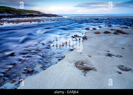 Long Exposure, Garry Beach, North Tolsta, Isle of Lewis, Western Isles, Outer Hebrides, Scotland UK Stock Photo