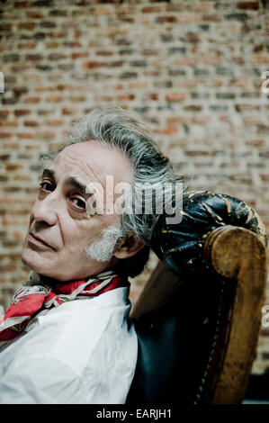 Alberto Garcia-Alix, Spanish photographer, at his home in Madrid, Spain. Stock Photo