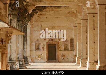 India, Rajasthan, Mewar Region, town of Bundi, private audiance room of the Garh Palace Stock Photo