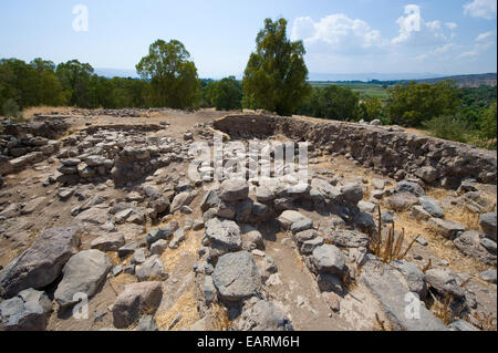 Ruines of houses in the biblical village Bethsaida which is located about 2 kilometers from the lake of Galilee Stock Photo