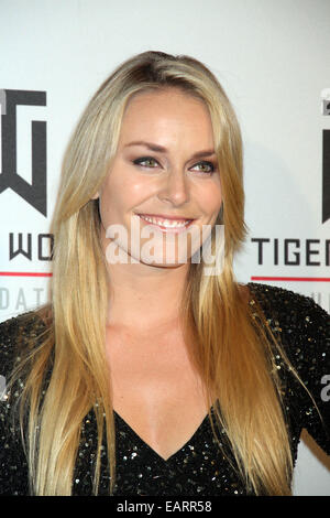 16th Annual Tiger Jam Rocks Las Vegas at Mandalay Bay Resort and Casino  Featuring: Lindsey Vonn Where: Las Vegas, Nevada, United States When: 18 May 2014 Stock Photo