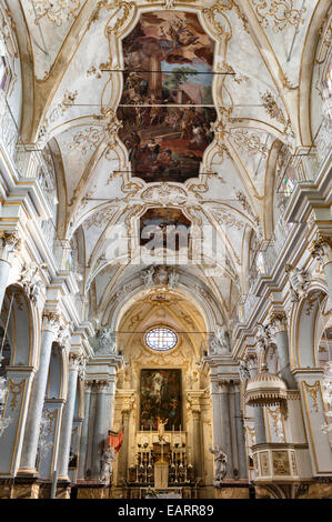 Palazzolo Acreide, Sicily, Italy. The baroque church of St Sebastian (San Sebastiano), rebuilt in 1703 after the earthquake of 1693 Stock Photo