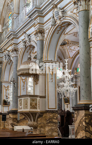 Palazzolo Acreide, Sicily, Italy. The baroque church of St Sebastian (San Sebastiano), rebuilt in 1703 after the earthquake of 1693 Stock Photo