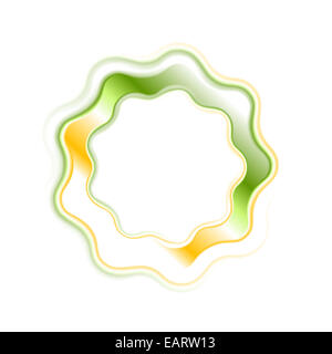 Abstract bright wavy logo ring. Vector design Stock Photo
