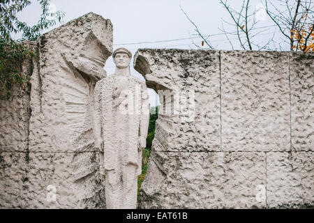Memento Park in Budapest, Hungary. After the collapse of the Communist regime in Hungary in 1989, public statues and monuments w Stock Photo