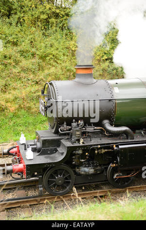 The front end of GWR loco No 5029 Nunney Castle on the North Yorkshire Moors Railway. Stock Photo