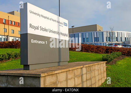 Royal Stoke University Hospital Stoke on Trent, the new name since November 2014 for City General Hospital Stoke-on-Trent Staffs Stock Photo