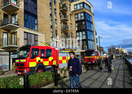 Stock Photo - Fire engines at the scene of an incident at apartment block. Photo: George Sweeney/Alamy Stock Photo