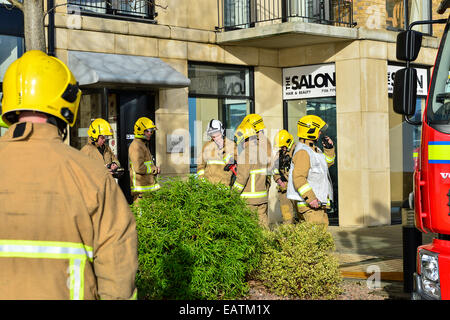 Stock Photo - Firefighters at the scene of an incident at apartment block. Photo: George Sweeney/Alamy Stock Photo