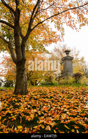 Autumn in Green-Wood Cemetery, Brooklyn, New York Stock Photo