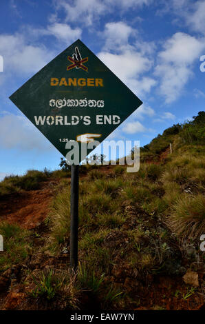 World's End at Horton Plains Sri Lanka Stock Photo